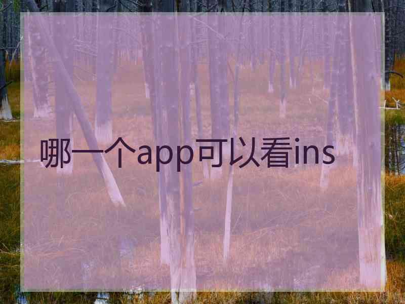 哪一个app可以看ins