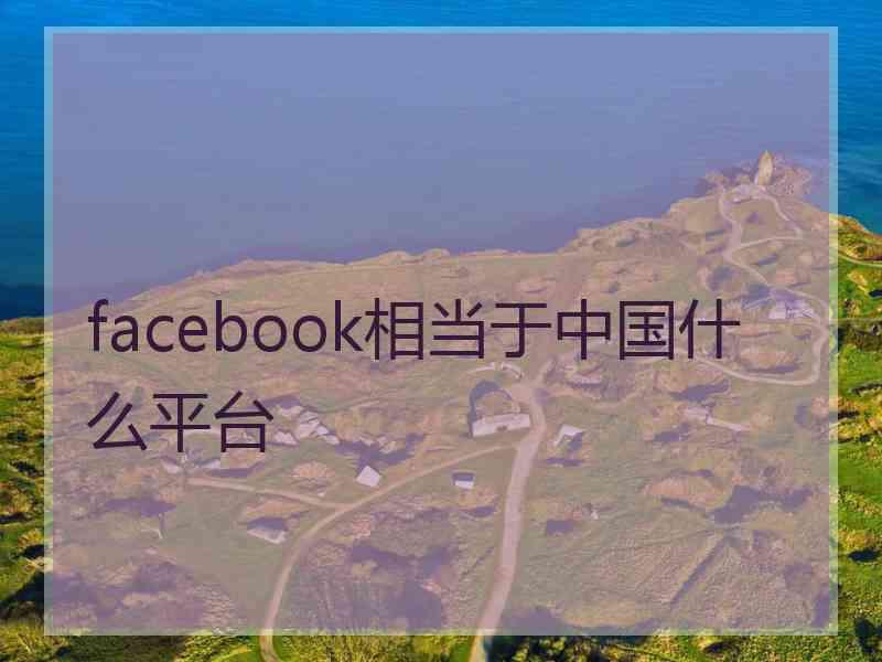 facebook相当于中国什么平台