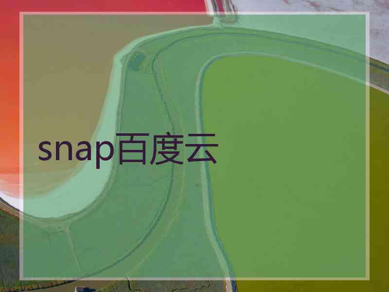 snap百度云