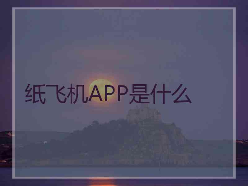 纸飞机APP是什么