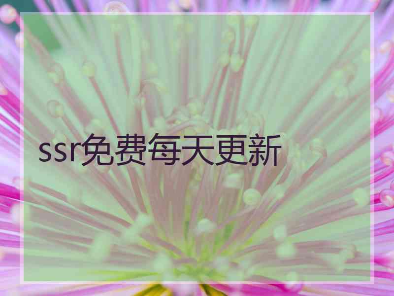 ssr免费每天更新