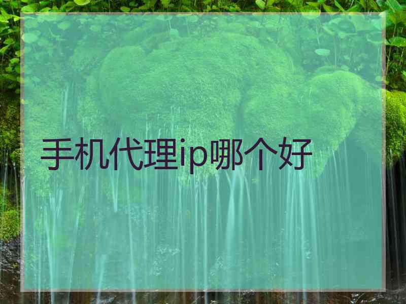 手机代理ip哪个好