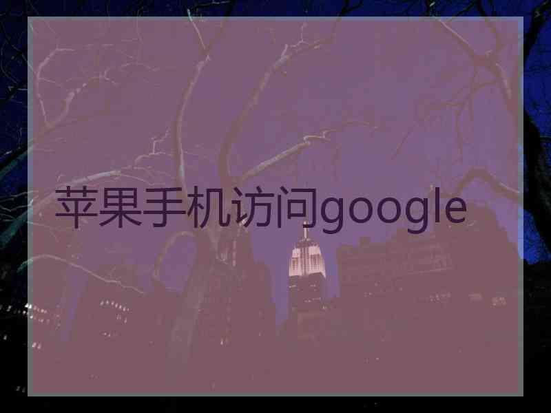 苹果手机访问google