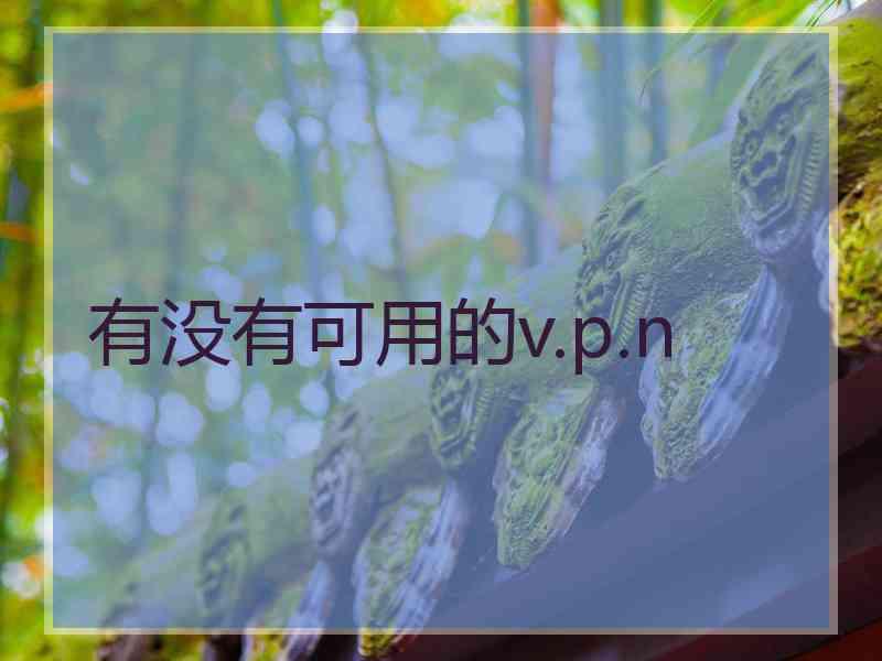 有没有可用的v.p.n