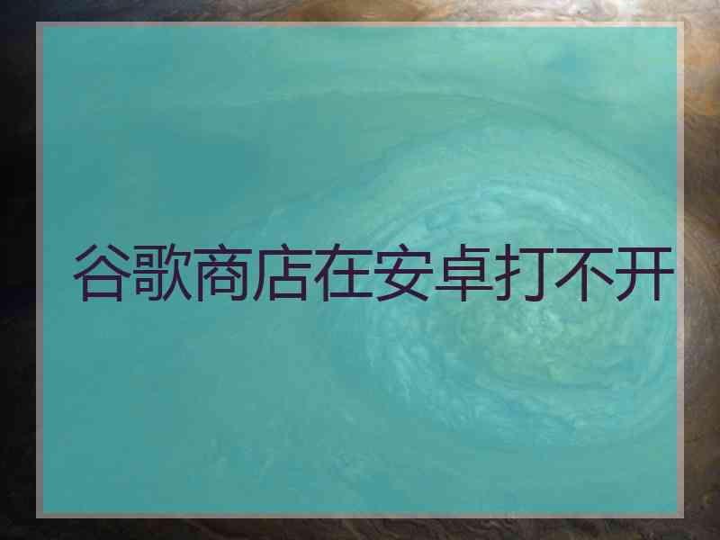 谷歌商店在安卓打不开